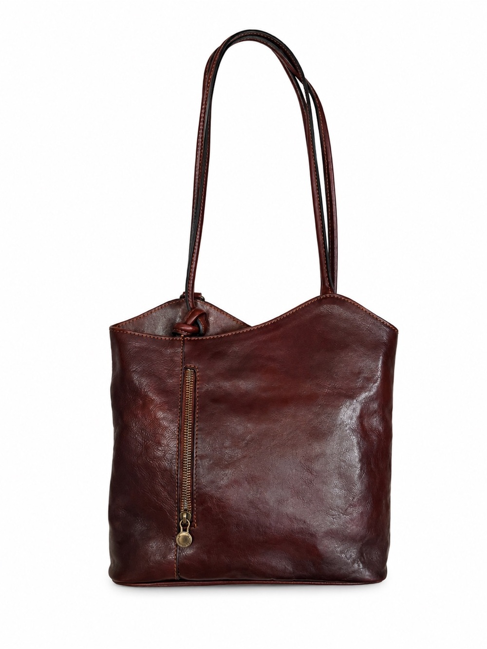 Made in Italy Genuine Leather Convertible Shoulder Bag / Backpack
